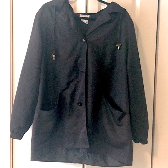 Blair Jackets & Coats Vintage Blair Hooded Rain Jacket In Black